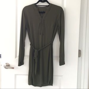 Banana Republic Olive Long Sleeve Dress 0